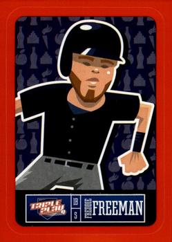 2013 Panini Triple Play - Stickers Red #1 Freddie Freeman Front