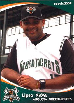 2009 Grandstand Augusta GreenJackets #NNO Lipso Nava Front