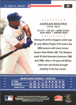 2004 Donruss Throwback Threads #97 Adrian Beltre Back