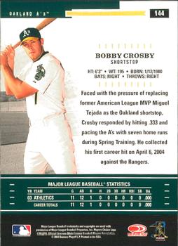 2004 Donruss Throwback Threads #144 Bobby Crosby Back