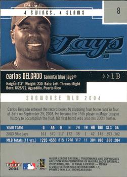 2004 Fleer Showcase #8 Carlos Delgado Back