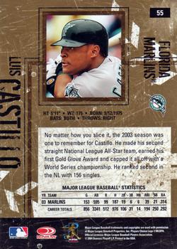 2004 Donruss Leather & Lumber #55 Luis Castillo Back