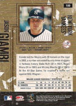 2004 Donruss Leather & Lumber #100 Jason Giambi Back