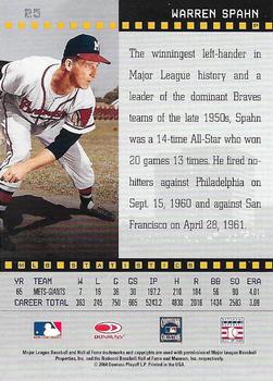 2004 Donruss Studio #25 Warren Spahn Back