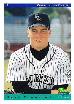 1993 Classic Best Central Valley Rockies #1 Mark Thompson Front