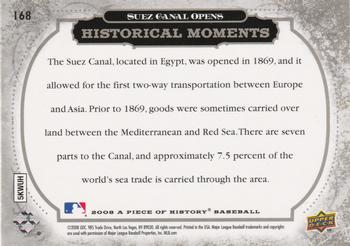 2008 Upper Deck A Piece of History #168 Suez Canal Opens Back