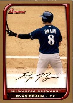 2008 Bowman - Gold #1 Ryan Braun Front