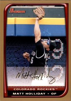 2008 Bowman - Gold #105 Matt Holliday Front