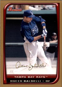 2008 Bowman - Gold #162 Rocco Baldelli Front