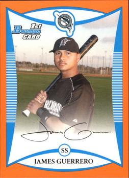 2008 Bowman - Prospects Orange #BP80 James Guerrero Front