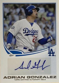 2013 Topps - Silver Slate Wrapper Redemption Autographs #WRA-AG Adrian Gonzalez Front