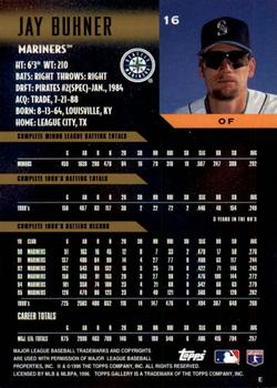 1996 Topps Gallery #16 Jay Buhner Back