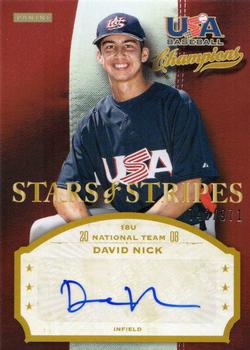 2013 Panini USA Baseball Champions - Stars and Stripes Signatures #DNI David Nick Front