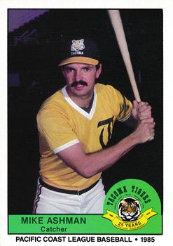 1985 Cramer Tacoma Tigers #136 Mike Ashman Front