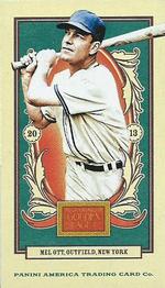 2013 Panini Golden Age - Mini Carolina Brights Green Back #47 Mel Ott Front