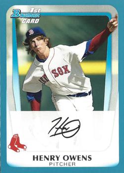 2011 Bowman Draft Picks & Prospects - Prospects Blue #BDPP67 Henry Owens Front