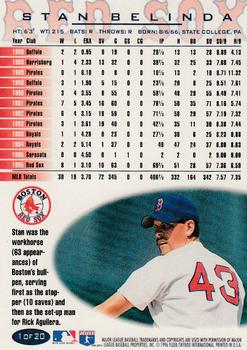 1996 Fleer Boston Red Sox #1 Stan Belinda Back