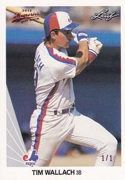 2012 Leaf Memories - 90 Leaf Buyback Red #80 Tim Wallach Front