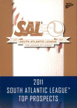 2011 MultiAd South Atlantic League Top Prospects #1 Header / Checklist Front