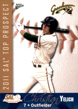 2011 MultiAd South Atlantic League Top Prospects #29 Christian Yelich Front