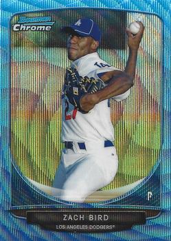 2013 Bowman - Chrome Prospects Blue Wave Refractors #BCP61 Zach Bird Front