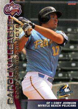 2009 Choice Carolina League Top Prospect 30 #13 Cody Johnson Front