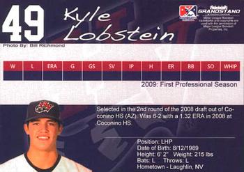 2009 Grandstand Hudson Valley Renegades #21 Kyle Lobstein Back