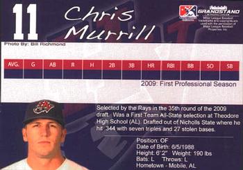 2009 Grandstand Hudson Valley Renegades #25 Chris Murrill Back