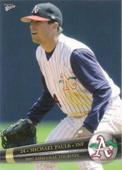 2007 MultiAd Asheville Tourists #22 Michael Paulk Front