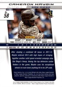 2013 Panini Prizm #58 Cameron Maybin Back