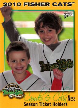 2010 MultiAd New Hampshire Fisher Cats #35 Camden & Colin Ness Front