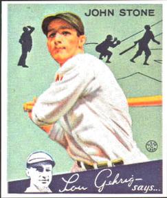 1985 Galasso 1934 Goudey (reprint) #40 John Stone Front