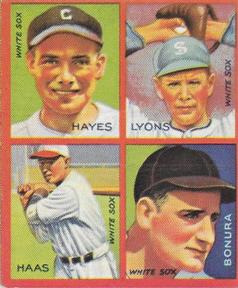 1985 Galasso 1935 Goudey 4-in-1 (reprint) #13 Jackie Hayes /  Ted Lyons /  Mule Haas /  Zeke Bonura Front