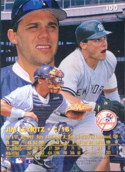 1996 Ultra #100 Jim Leyritz Back