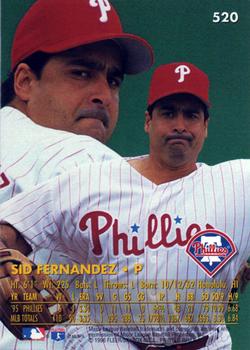 1996 Ultra #520 Sid Fernandez Back