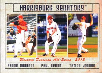 2013 Grandstand Eastern League All-Stars #1 Aaron Barrett / Paul Demny / Taylor Jordan Front