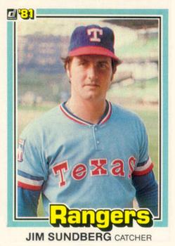 1981 Donruss #385 Jim Sundberg Front