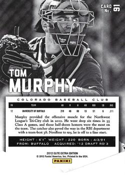 2012 Panini Elite Extra Edition - Status #91 Tom Murphy Back