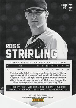 2012 Panini Elite Extra Edition - Status Emerald #144 Ross Stripling Back