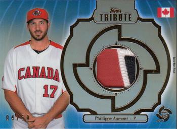 2013 Topps Tribute WBC - Prime Patches Blue #WPP-PA Phillippe Aumont Front