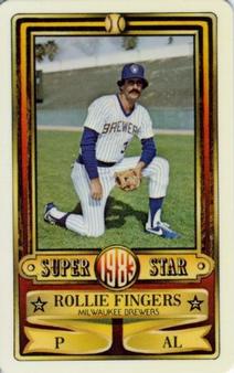 1983 Perma-Graphics Super Stars Credit Cards #23 Rollie Fingers Front