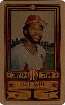 1983 Perma-Graphics Super Stars Credit Cards - Gold #16 Ozzie Smith Front