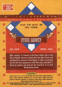 2013 Panini Hometown Heroes #293 Steve Garvey Back