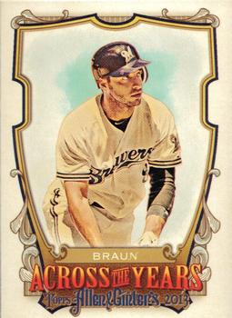 2013 Topps Allen & Ginter - Across the Years #ATY-RB Ryan Braun Front