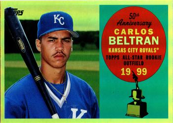 2008 Topps - All-Rookie Team 50th Anniversary Gold Foil Parallels #AR56 Carlos Beltran Front