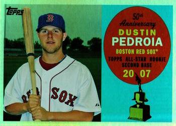 2008 Topps - All-Rookie Team 50th Anniversary Gold Foil Parallels #AR78 Dustin Pedroia Front