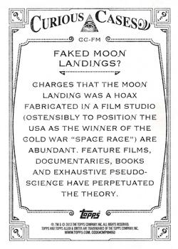 2013 Topps Allen & Ginter - Curious Cases #CC-FM Faked moon landings? Back