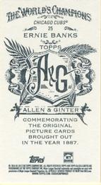 2013 Topps Allen & Ginter - Mini A & G Back #25 Ernie Banks Back