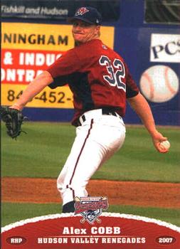 2007 Grandstand Hudson Valley Renegades #5 Alex Cobb Front