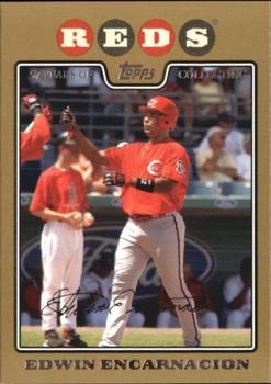 2008 Topps - Gold #21 Edwin Encarnacion Front